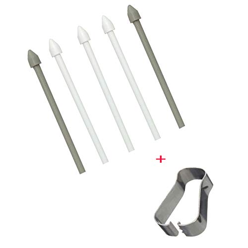 Ubrokeifixit Compatible Touch Stylus S Pen Replacement Tips/Nibs for Samsung Galaxy Tab S6 SM-T860 SM-T865 2019" 10.5"/with Removal Tweezer (Tab S6 Tips-White)