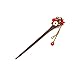 Frcolor Stylish Hair Stick Vintage Hair Pin Women Hair Styling Hair Making Accessory (Red,Random Style)