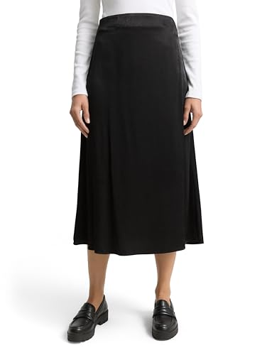 TOM TAILOR Jupe midi pour Femme, 14482 - Deep Black., 38