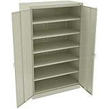 Tennsco J2478SU Heavy Gauge Steel Jumbo Storage Cabinet, 5 Shelves, 400 lbs Capacity per Shelf, 48