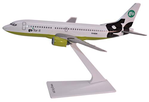 GO Fly Boeing 737-300 Airplane Miniature Model Plastic Snap Fit 1:200 Part# ABO-73730H-018
