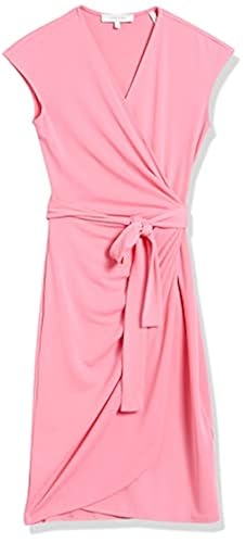Lark & Ro Women's Classic Cap-Sleeve V-Neck Compact Matte Jersey Wrap Dress  in Kenya | Whizz Wear to Work
