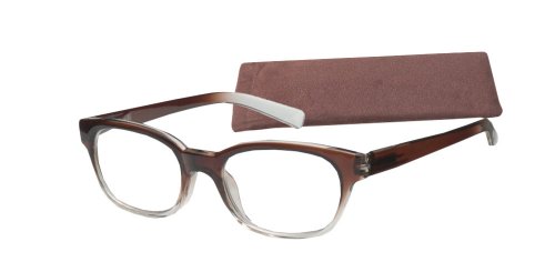 Classic Color Fade Men's Reading Glasses with Soft Case By ICU Eyewear (1.25, Brown)