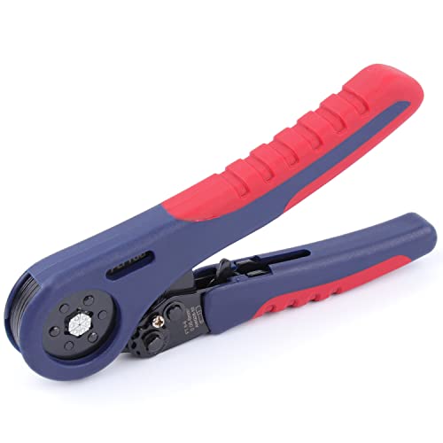 Flytuo Hexagonal Ferrule Crimping Tool, New HSC8 66A Selfadjusting Ratchet Wire Crimper Plier