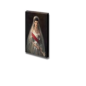 Maria Fyodorovna, Born Princess Dagmar of Denmar by Ivan Nikolaevich Kramskoi - Canvas Print Wall Art Famous Painting Reproduction - 12" x 18"