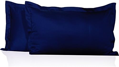 Solid Pattern 100% PIMA Cotton 500 Thread Count 2 Piece Pillow Shams All Size &amp; Colors ( King , Royal Blue)