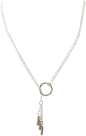 Lariat Sterling Silver and Guitar String Necklace