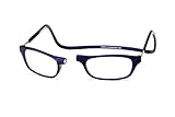 Clic Magnetic Reading Glasses in Frosted Matte Blue (Frosted Blue, 3 x)