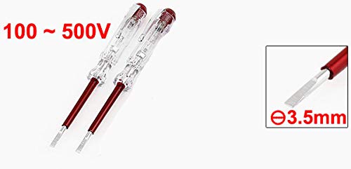 LUOYIMAO Insulated Screwdriver Set Professional Screwdriver, Slotted Screwdriver Voltage Tester 100~500V AC Pen Electroprobe 2PCS