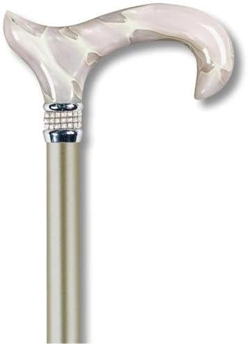 Petite Straight Single Point Cane Color: White Diamond