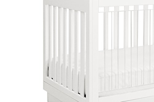 Babyletto Harlow 3-in-1 Convertible Crib, White Finish and Base/Acrylic Slats