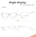 Blue Light Blocking Glasses 2pack Square Computer Glasses Women/Men, Nerd Reading Gaming Glasses Non Prescription (round black+Transparent)