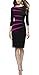 REPHYLLIS Women's Classicial Scoop Neck Retro Business Bodycon Pencil Dress M Rose