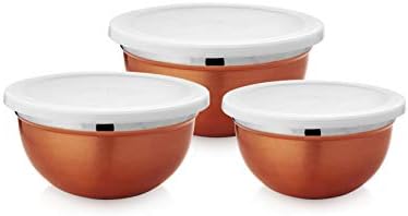 Vinayak International Stainless Steel Storage Bowl, Mixing Bowl, German Bowl, Containers Set of 3 pcs