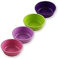 Re-Play Made in USA 12 Oz. Reusable Plastic Bowls, Pack of 4 Without Lid - Dishwasher and Microwave Safe Bowls for Snacks and Everyday Dining - Toddler Bowl Set 5.75" x 5.75" x 2", Butterfly