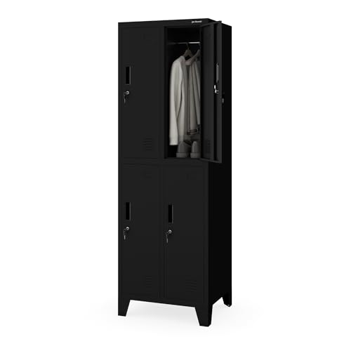 Jan Nowak 4 Door Metal Locker, School Gym Clothes Locker, 172 x 56 x 45 cm