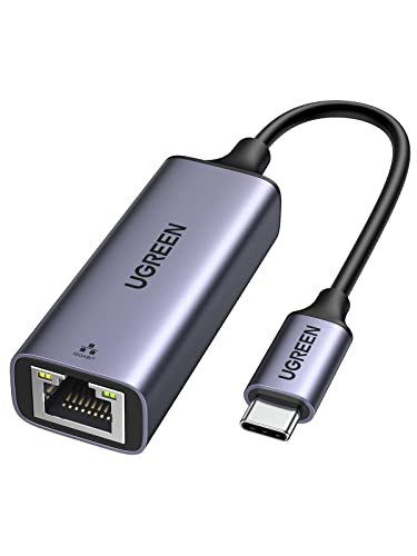 UGREEN USB C to Ethernet Adapter, 1000Mbps Gigabit Type C to RJ45 Network Thunderbolt 3 LAN Adaptor, Compatible with MacBook, iPhone17 Series, Surface Pro, iPad Pro, Switch, PS5,XPS, Galaxy Tabs, Grey