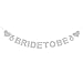 LINGTEER Bride to Be Silver Glitter Bunting Banner Bachelorette Party Shower Gift - Bridal Accessories - Wedding Gift Party Decorations Sign Supplies