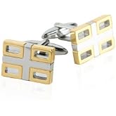 Cuff-Daddy Gold-Tone Stainless Steel Cufflinks with Presentation Box