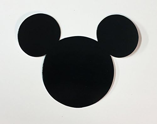 Disney Mickey Mouse Black Glossy Card Stock Die Cuts Large 4 Inch Size