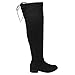BETANI FD00 Women's Block Heel Drawstring Stretchy Over The Knee Boots