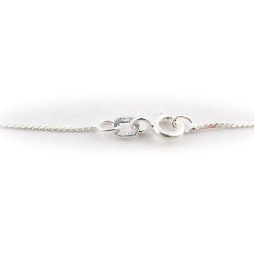 Diamond Cut Serpentine Sterling Silver Nickel Free Chain Necklace Italy