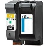 2 PK 51645A/D,C6578A/D (#45 #78) Black/Color Remanufactured Ink for Deskjet 1220C Series, Deskjet 6122, Deskjet 6127, Deskjet 9300, Deskjet 930C, Deskjet 932C, Deskjet 935C, Deskjet 950C, Deskjet 952C, Deskjet 960C Series, Deskjet 970C Series, Deskjet 990C Series, Deskjet 995C Series