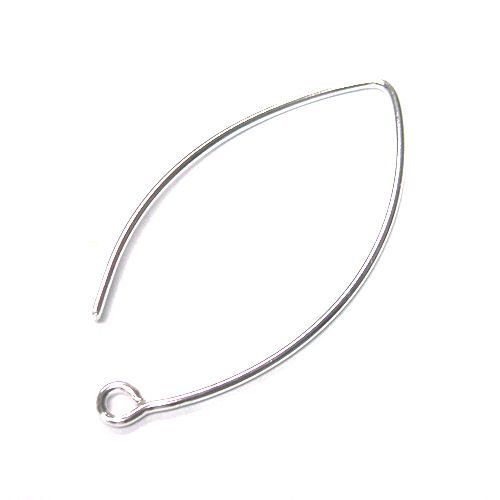 4 pcs .925 Sterling Silver Ear Wire Earwires Drop Dangle French Hook 39mm/Findings/Bright