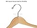 Nature Smile Solid Gugertree Wood Shirt and Dress Hangers with Notches with Anti-Rust Chrome Hook Pack of 10 (Natural)