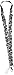 Leopard Print Lanyard Black & White Keychain Holder