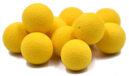 Namvo 1 Box of 30pcs Fishing Bait Smell Balls, Carp Bait Floating Fishing Lure Artificial Baits Beads Pops Up Smell Balls for Fishing Yellow-Corn 8mm