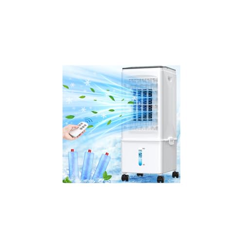 Portable Air Conditioners, 2.5 Gal Evaporative Cooling Fans that Blow Cold Air, 3 Speed Portable AC Unit, Quiet Swamp Cooler w/Timer & Remote, Windowless Air Conditioner for Bedroom Office Garage