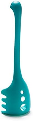 BesTim Noodle Spoon Melamine Spaghetti Fork Noodles Strainer Egg Spoon(Blue)