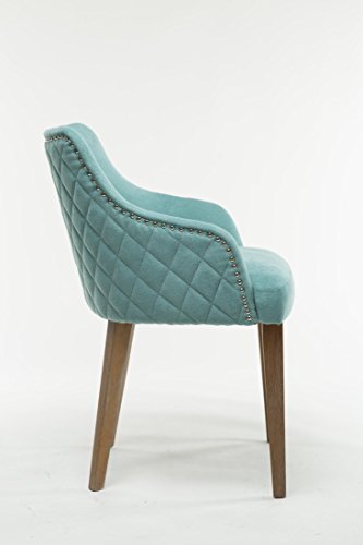 Set Of 2 Oliver Smith Contemporary Tufted Nailed Microfiber Modern Sofa Chair Sofa Arm Chairs 10010 Blue
