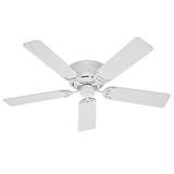 Hunter 20803 52-Inch White Low Profile III Fan