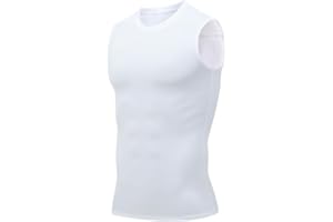 Men's Tank Top Compression Shirts Athletic Workout Sleeveless Shirts Fit Slimming Body Shaper Vests Shapewear