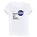 Women Fashion I Need My Space Shirt NASA Shirt Women NASA T Shirt Short Sleeve Tee(XL, Short Sleeve-White)