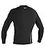 O'Neill Men's Hyperfreak 1.5 mm Long Sleeve Crew Top, Black/Black/Black, Large