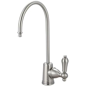 Kingston Brass Gourmetier KS7198AL Restoration Single Handle Water Filtration Faucet, Brushed Nickel