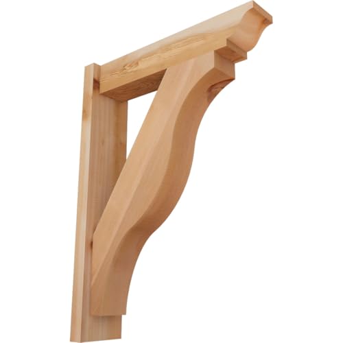 5 1/2"W x 22"D x 30"H Funston Smooth Traditional Outlooker, Western Red Cedar