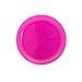 Party Essentials Hard Plastic 6-Inch Round Party/Dessert Plates, Neon Pink, 20-Count