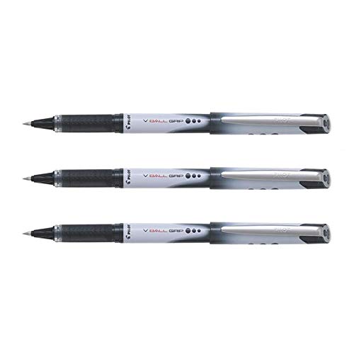 Pilot V-Ball Grip 05 PTE Liquid Ink Rollerball Pen Fine Black Pack of 3