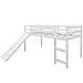 Harper & Bright Designs Twin Loft Bed with Slide for Kids, Wood Low Sturdy Loft Bed, No Box Spring Needed, White