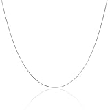 925 Sterling Silver 1MM Magic 8 Sided Italian Snake Chain - For Women - Lobster Claw Clasp 16 - 30