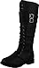 West Blvd Womens Manila Military Lace Up Combat Boots