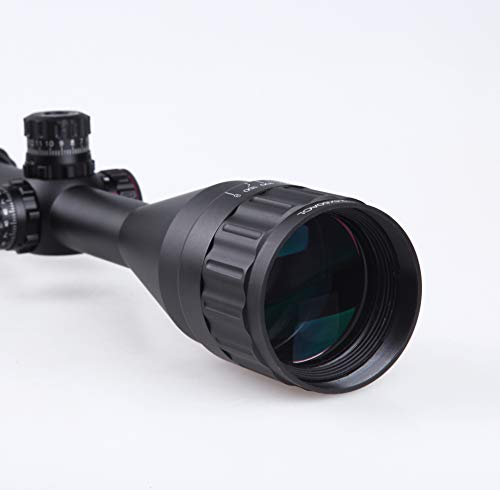 Sniper MT4-16X50AOL Hunting Rifle Scope/Red, Green Illuminated Mil Dot Reticle/Fully Multi-Coated Lens/Wind and Elevation Adjust/Front AO Adjust for fine Tuning/3" Sunshade