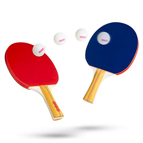image for Play22 Ping Pong Paddle Set - 4 Table Tennis Paddles and 8 Ping Pong B