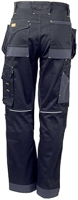 DEWALT Harrison Stretch Trouser 32W 31L Grey Black Durable Work Pants view 3