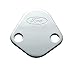 Proform 302-290 Chrome Fuel Pump Block-Off Plate with Embossed Ford Logo for Ford 289-351 Windsor/352-428 FE Series/429/460