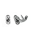 Mcredy Left Latch Hook Hasp Wood Jewelry Box Hasp Catch Buckle Shackle Lock - Pack of 4